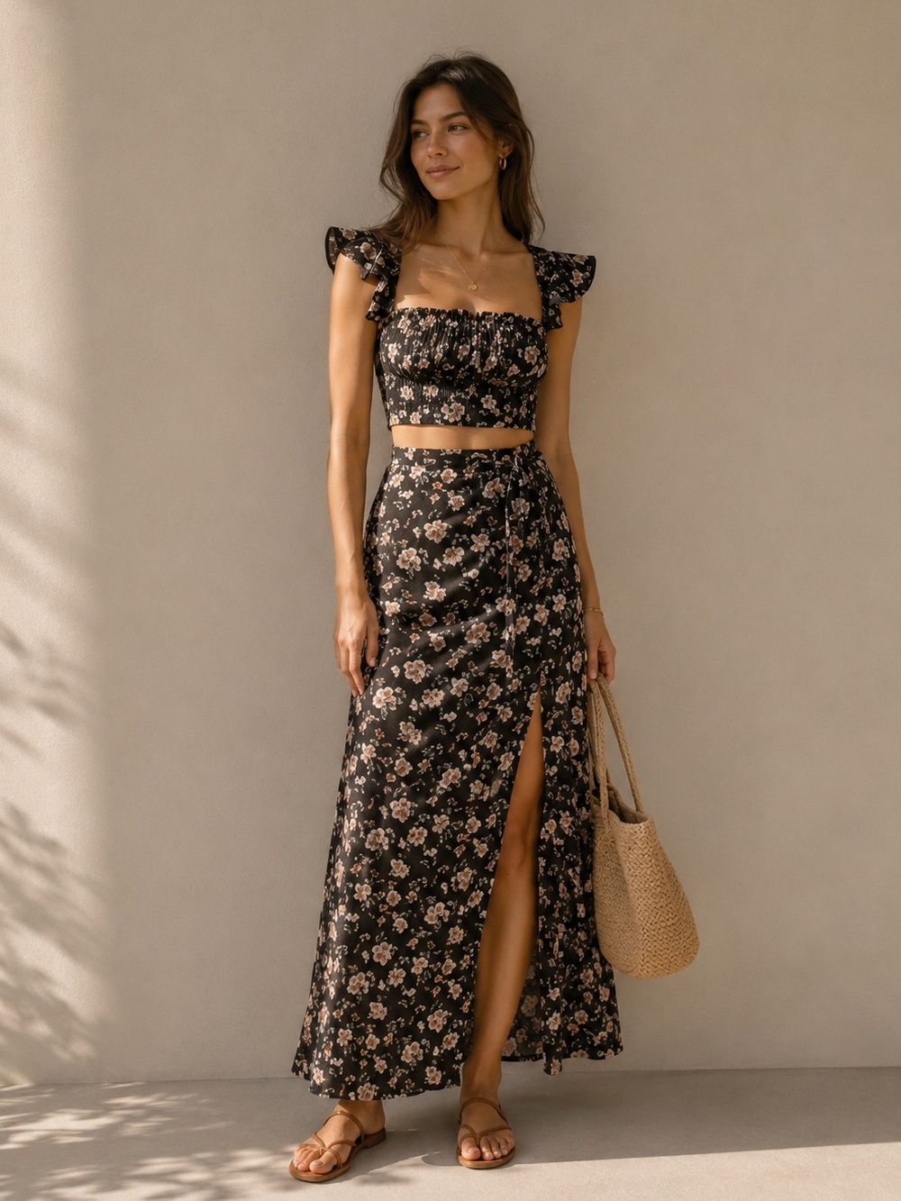 🎉LAST PIECE🎉FREE PEOPLE Bijou‎ Floral Dress Set